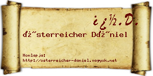 Österreicher Dániel névjegykártya